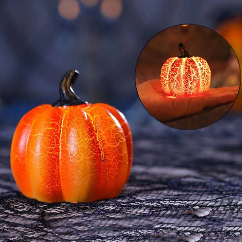 New Halloween Pumpkin Lantern Simulation Pumpkin LED Candle Lamp